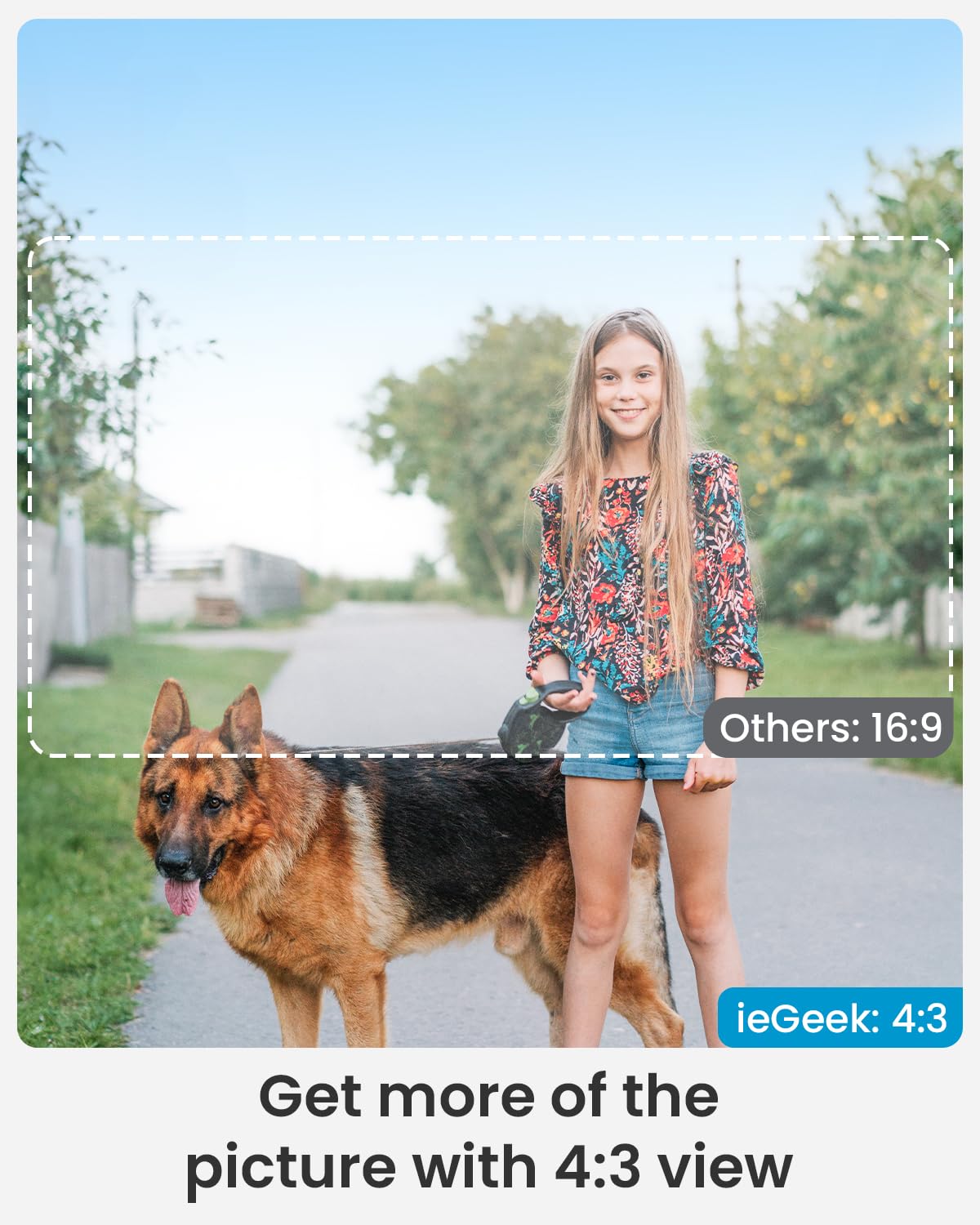 ieGeek Doorbell Camera Wireless No Subscription - Wireless Video Doorbell with Chime, Doorbell with Camera 1080P, Voice Changer, 2-Way Audio, PIR Motion Detection, Only 2.4Ghz WiFi, Works with Alexa