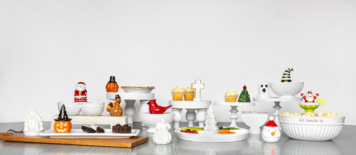 Mud Pie Light Up Holiday Sitter, Pumpkin | Interchangable Sitter for Base