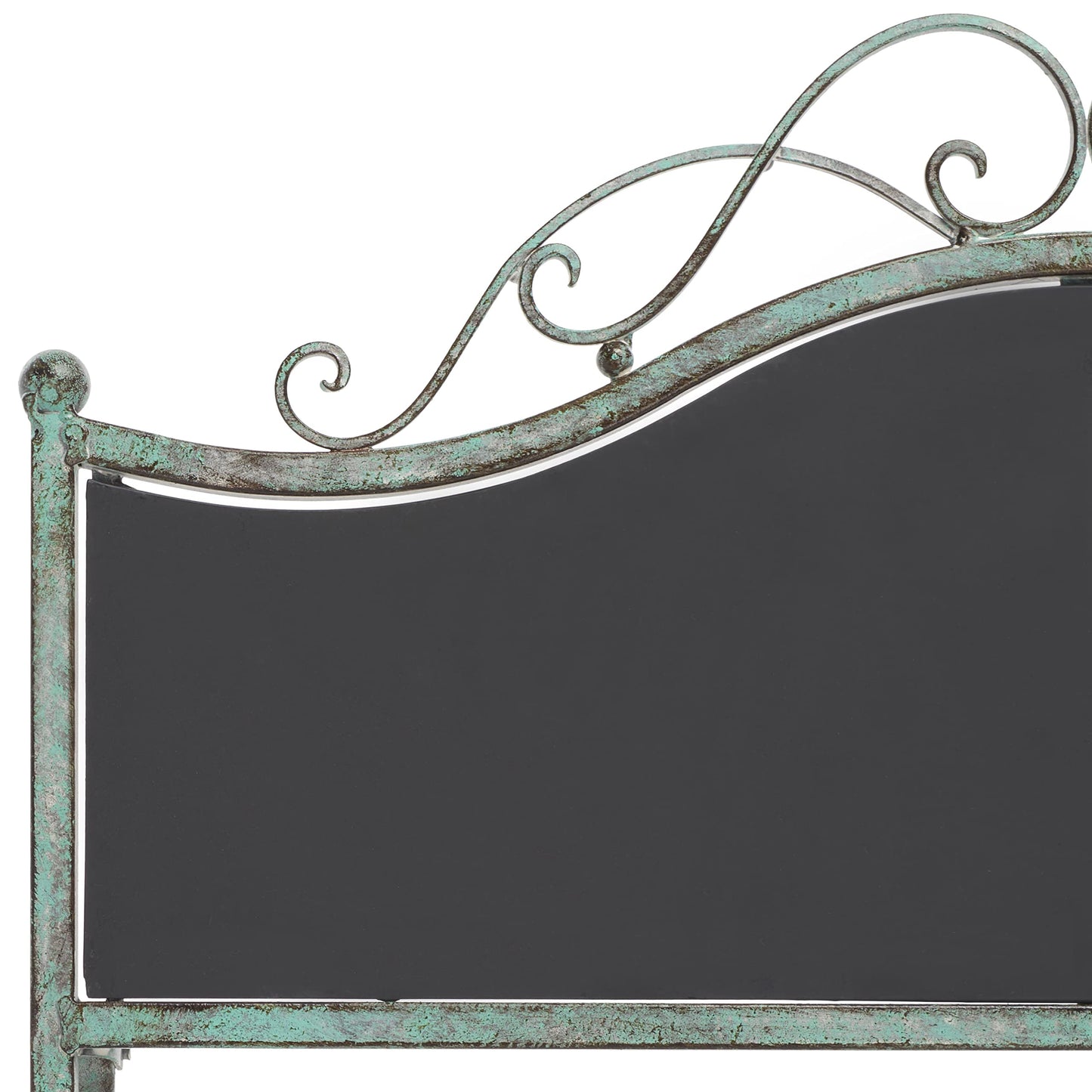 SAFAVIEH Outdoor Collection Natum Victorian Antique Dark Green Wrought Iron Plant Stand