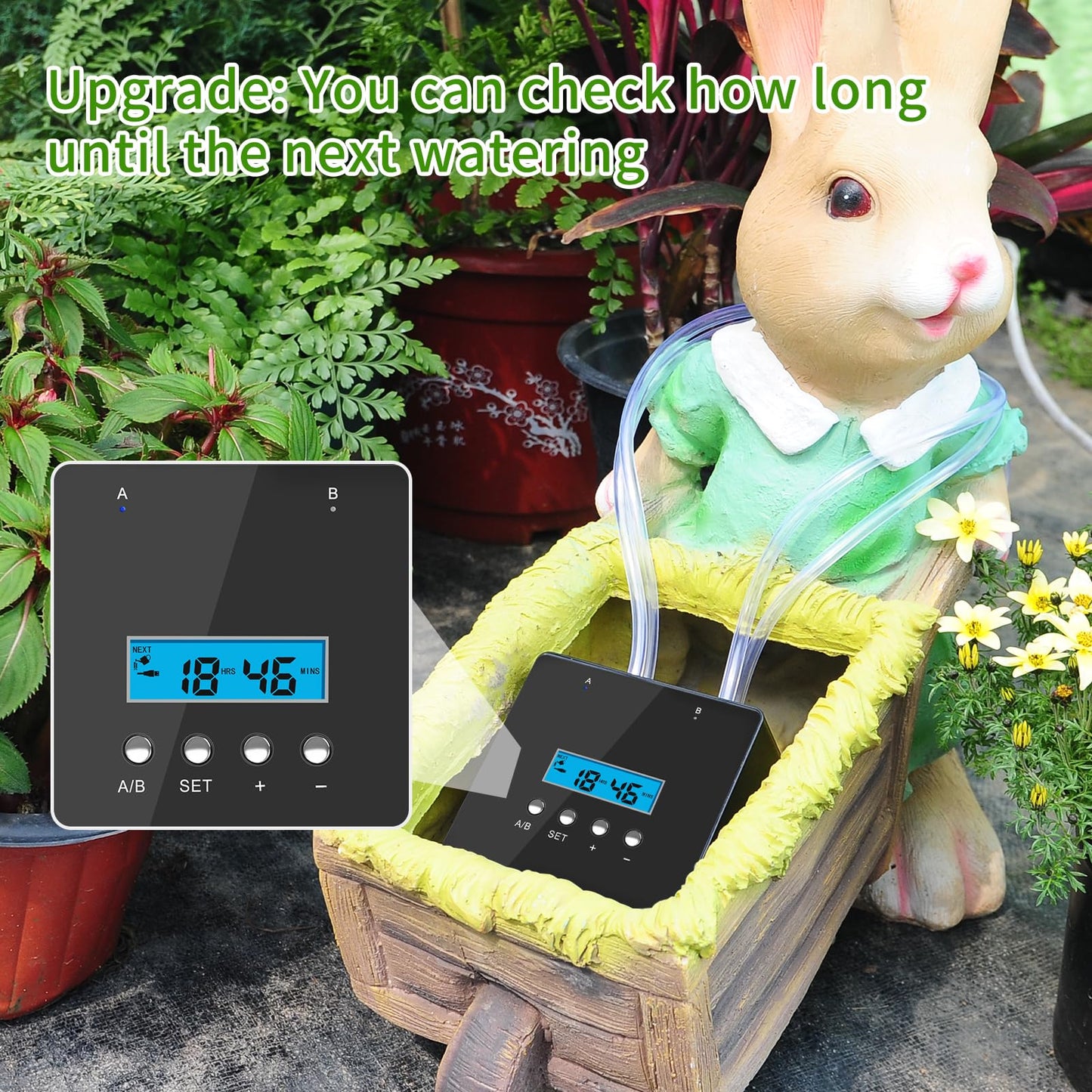 Automatic Watering System for Potted Plants | Indoor Plant Waterer with Programmable Timer, Dual Self-Priming Pumps, Drip Irrigation Kit for Up to 20 Plants