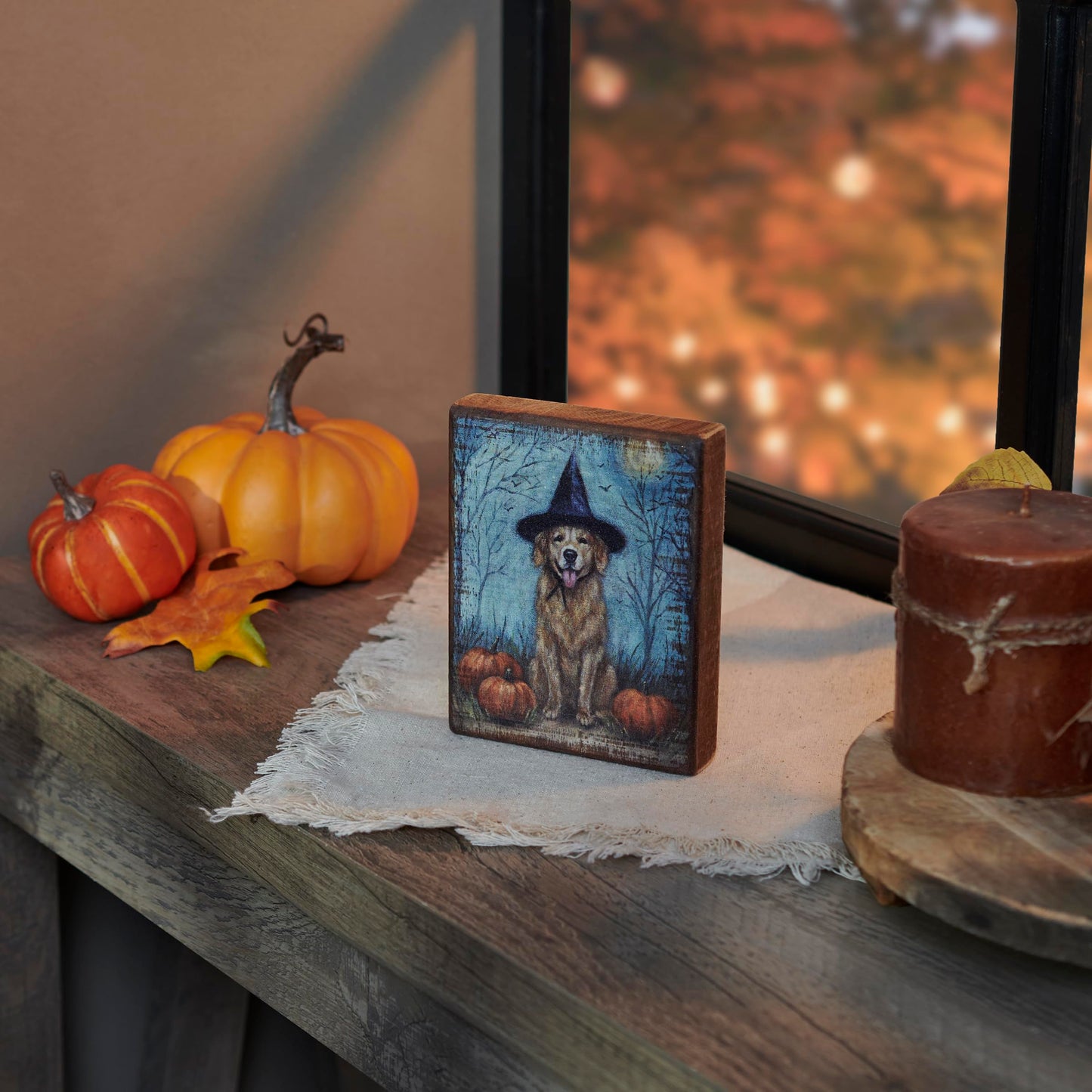 Primitives by Kathy Home Décor Sign - Dog As A Witch Block