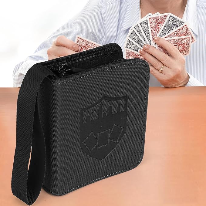GERMUN Mini Card Binder 1 Pocket, 80 Pockets Trading Card Binder, Premium Small 2 Pocket Trading Card Collection Album Folder with 40 Sleeves Double Sided - Gifts for Kids (Black)