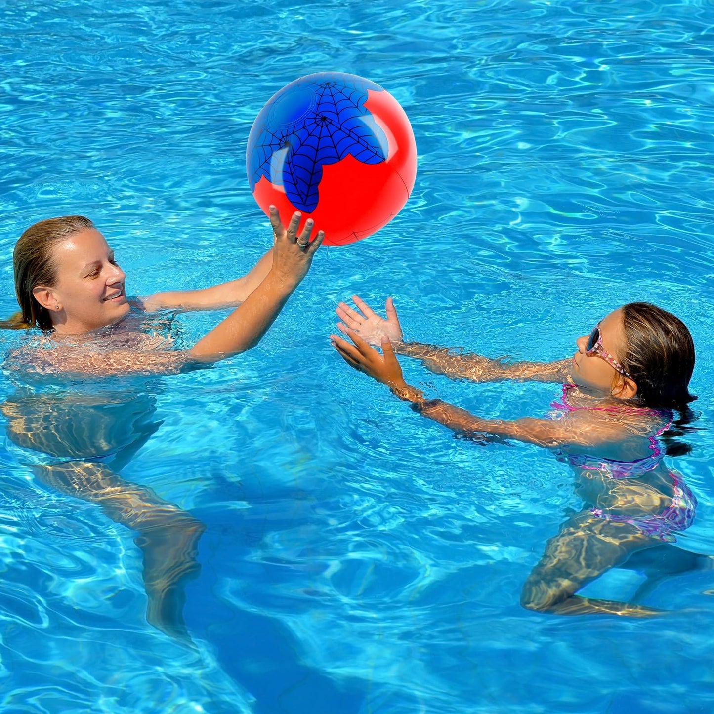AXBMM 12PCS Spider Web Beach Ball 8 Inch for Kids Summer Pool Party Supplies|Spider Birthday Decorations|Bulk Spider-Themed Party Favors,Beach Games,Class Celebration,Outdoor Activities Gift Ideas