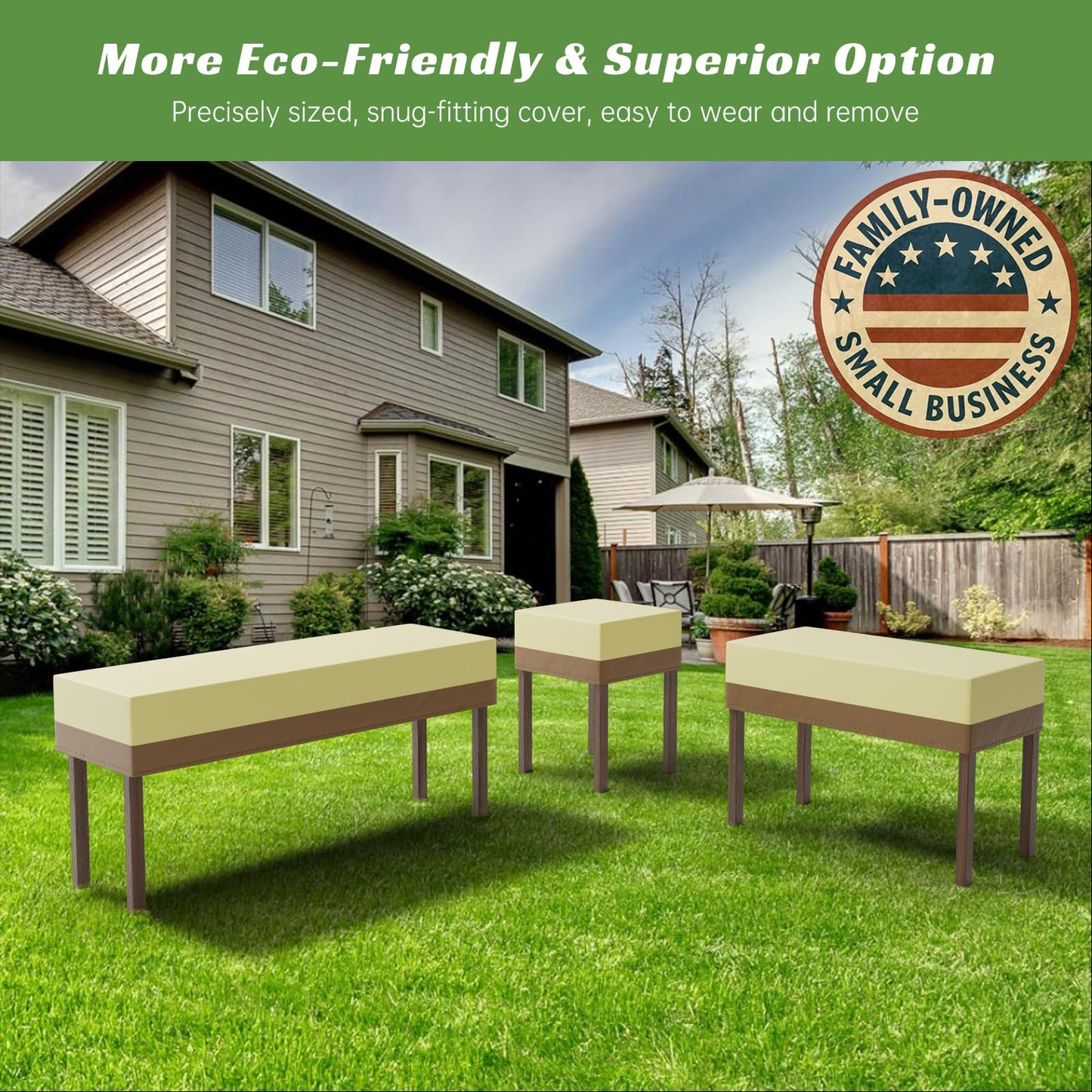 Decoroca 2’x2’ Planter Boxes Cover - Garden Covers for Raised Beds with All-Natural 600D Nylon & Water-Resistant Coating - Winter Plant Covers to Withstand Weed Seeds, Heavy Rain & Snowfall