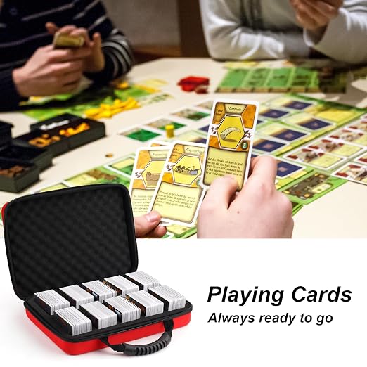 1200-2200 Card Game Case for Cards Against Humanity Game,Playing Trading Travel Card Storage Holder for Pokemon Cards, Sports Card and Baseball Cards,Fit All Other Card Games Expansions (Red)