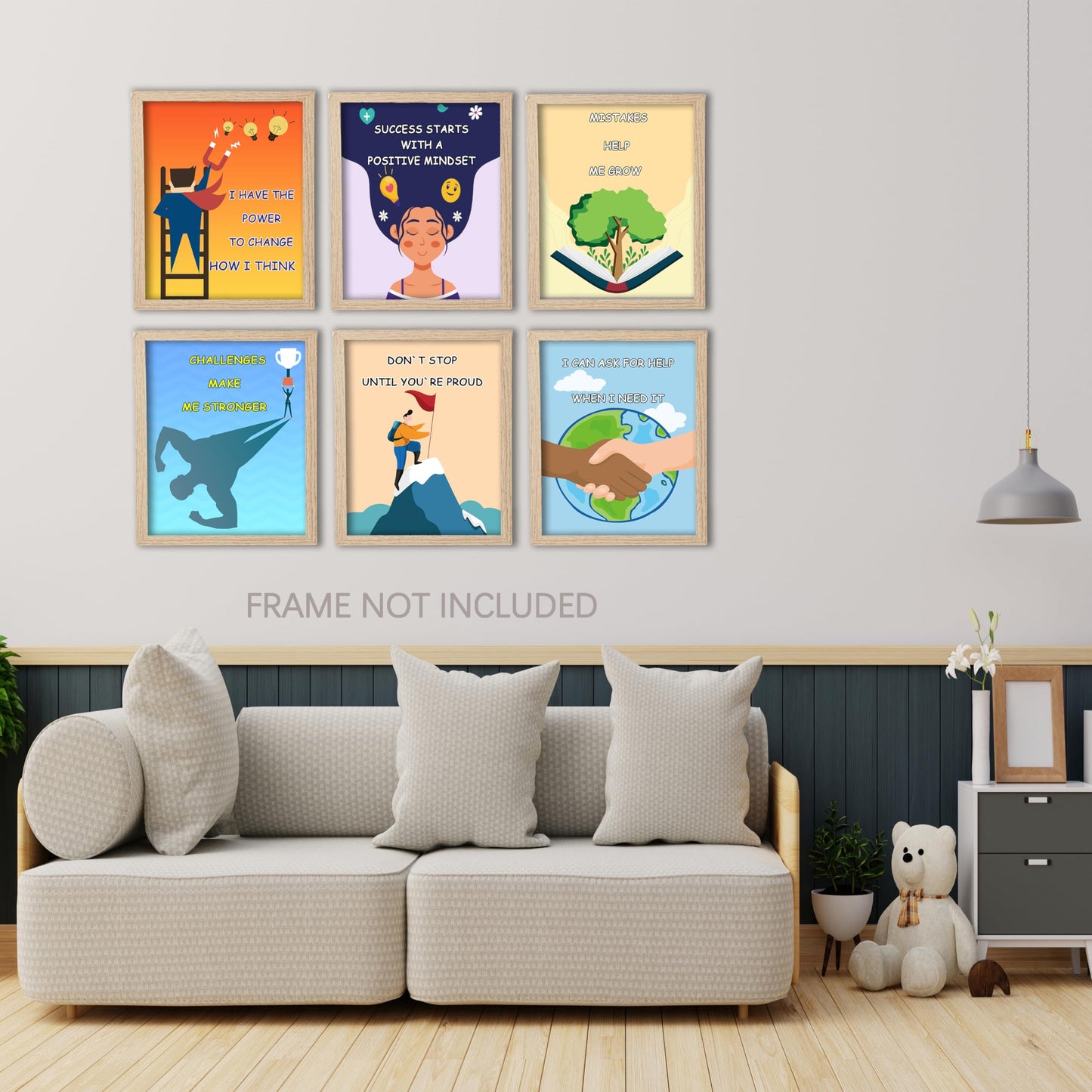 KDMAZH 6pc Set Inspirational and Motivational Posters,High School Classrooms Décor,Teacher Posters for Elementary Classroom Décor,Diversity Decorations for Classroom Posters,8×10Inch,Unframed