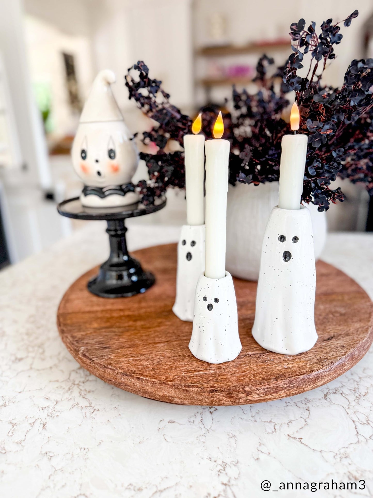 Mud Pie Ghost Vases, Tall, 4 3/4" x 2 1/2" Dia