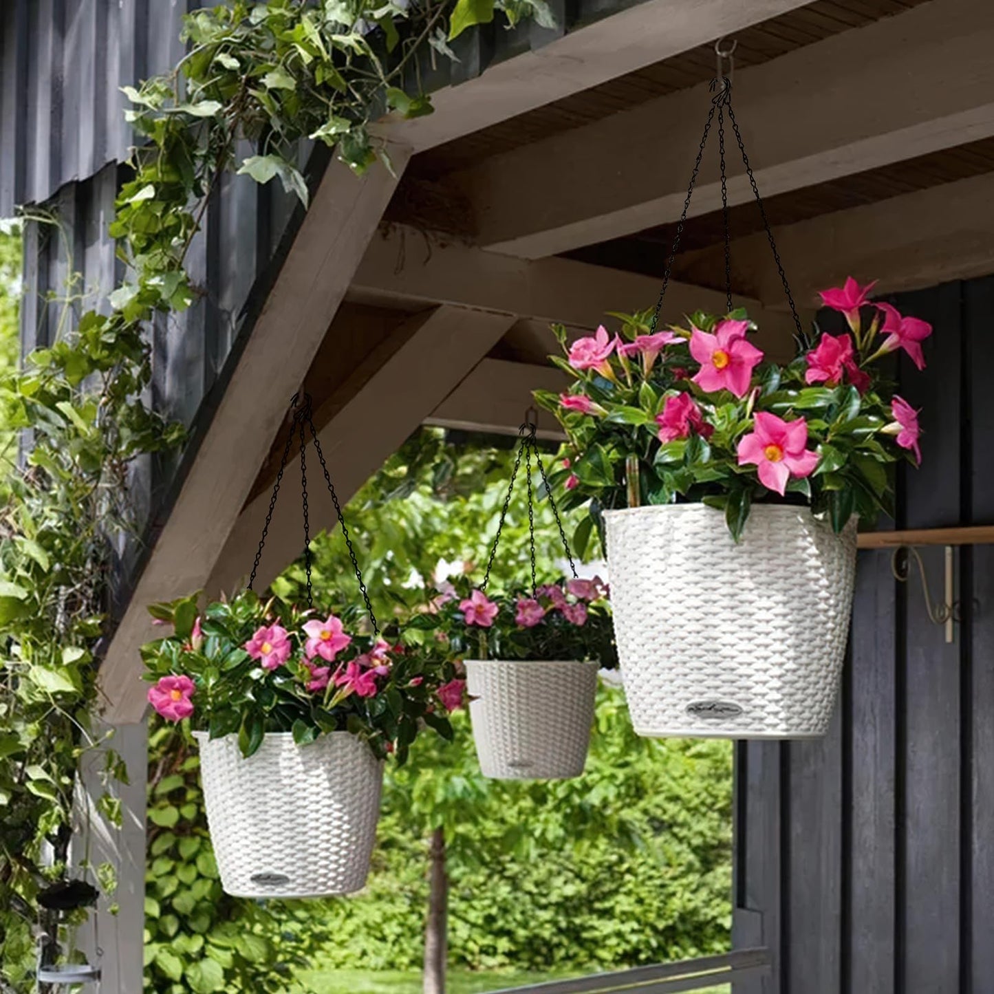 Hanging Basket Chain, Chain for Hanging Plants, 4 Pcs 9.5 Inch Hanging Chain, Hanging Plant Chain, Black Chain for Hanging Bird Feeders Planters Lanterns Baskets Billboards Wind Chimes Ornaments