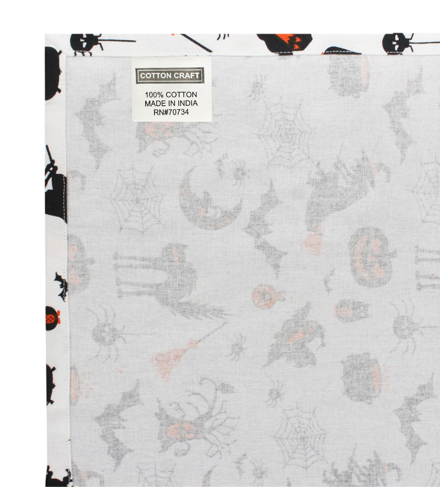 COTTON CRAFT Halloween Cloth Napkins - Spooky Hocus Pocus Dinner Napkins - Set of 12 Pure Cotton Reusable Washable Napkin - Halloween Decorations - Halloween Party Décor - 17 x 17 - Black White Orange