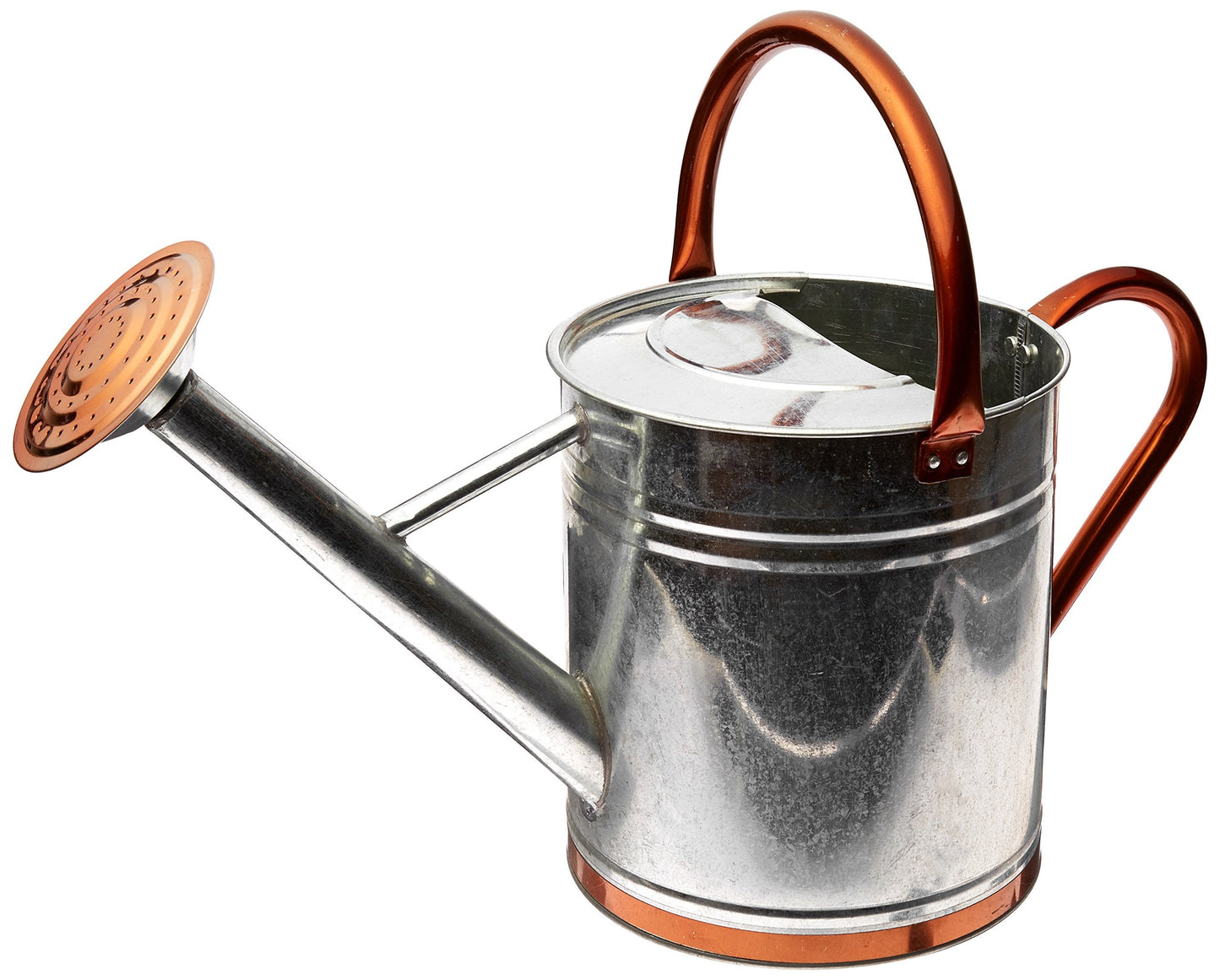 Gardman 8330 Galvanized Watering Can with Copper Accents, 1.9 Gallon