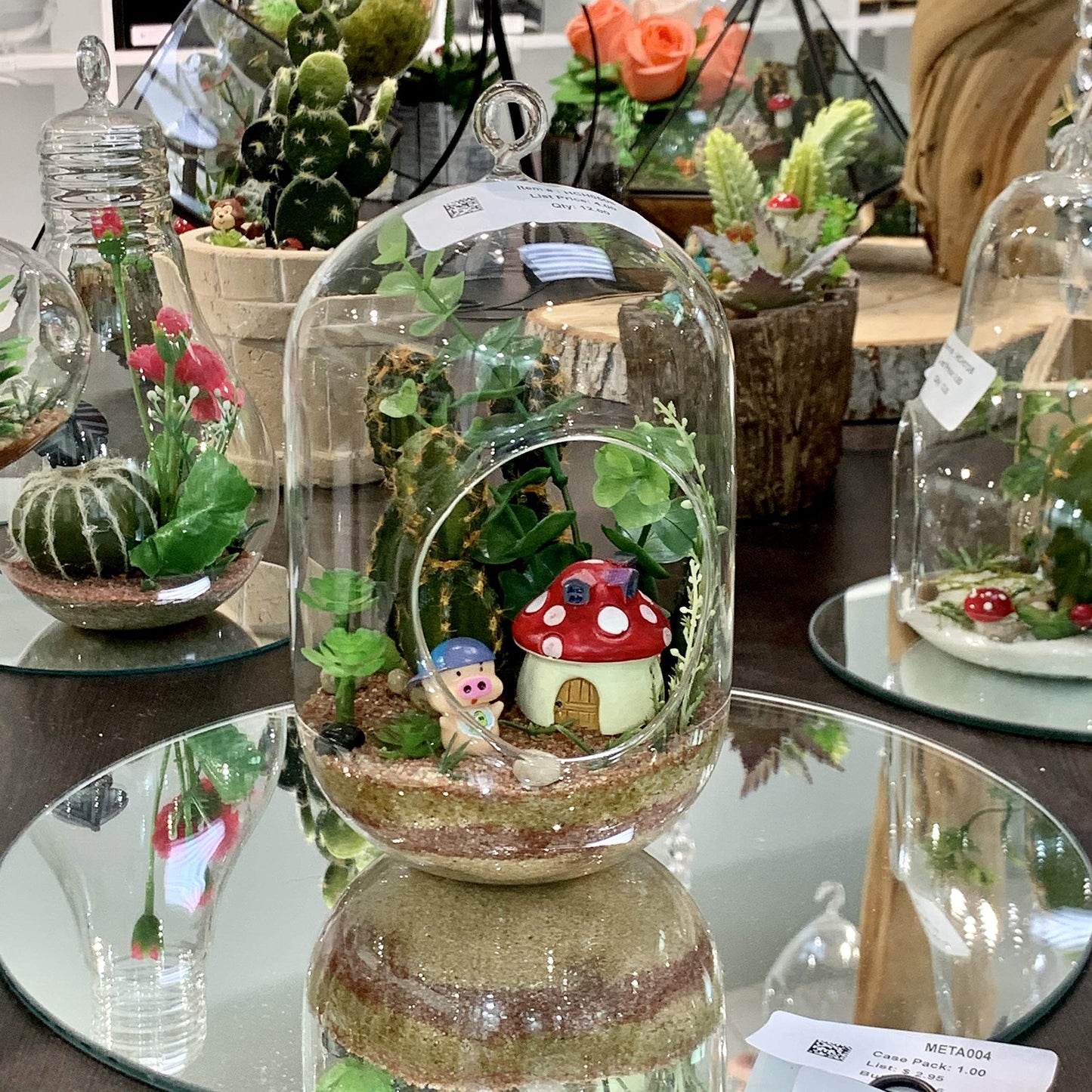 WGV Hanging Glass Plant Terrarium, Width 5", Height 8", Lantern DIY Air Succulent Planter Clear Tea Light Votive Candle Holder, Wedding Event Office Home Outdoor Decor, 1 Piece