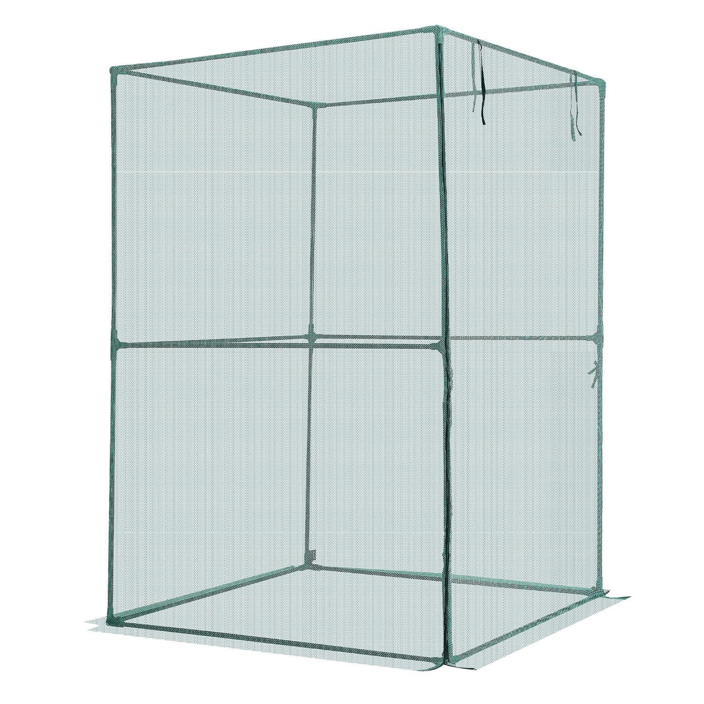 VEVOR Crop Cage, 3.9 x 3.9 x 5.9 ft Plant Protection Tent with Zippered Door, Wind-Resistant Tall Crop Cage, Easy to Install, Outdoor Raised Bed Cover, Tomato Plant Netting for Garden Patio Lawn