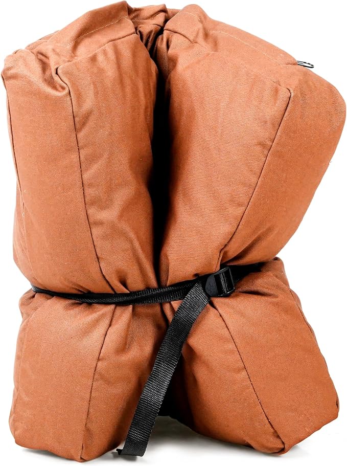 WHITEDUCK Outdoor Dog Bed Heavy-Duty 12oz Canvas, Water-Repellent Cotton, Machine Washable Removable Cover with Full-Length Zipper, Dog Bed for Large Dogs & Crate, (Brown) 41" Lx33 Wx4.3 th (XL)