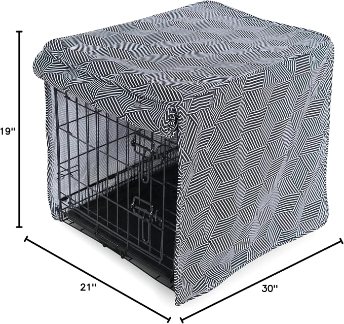 Molly Mutt Rough Gem Dog Crate Cover, 100% Cotton Canvas Cover with 2 Roll-Up Panels, Ideal for Dog or Cat Crate, Durable, Washable, and Free of Harmful Chemicals, 30" x 19" x 21"