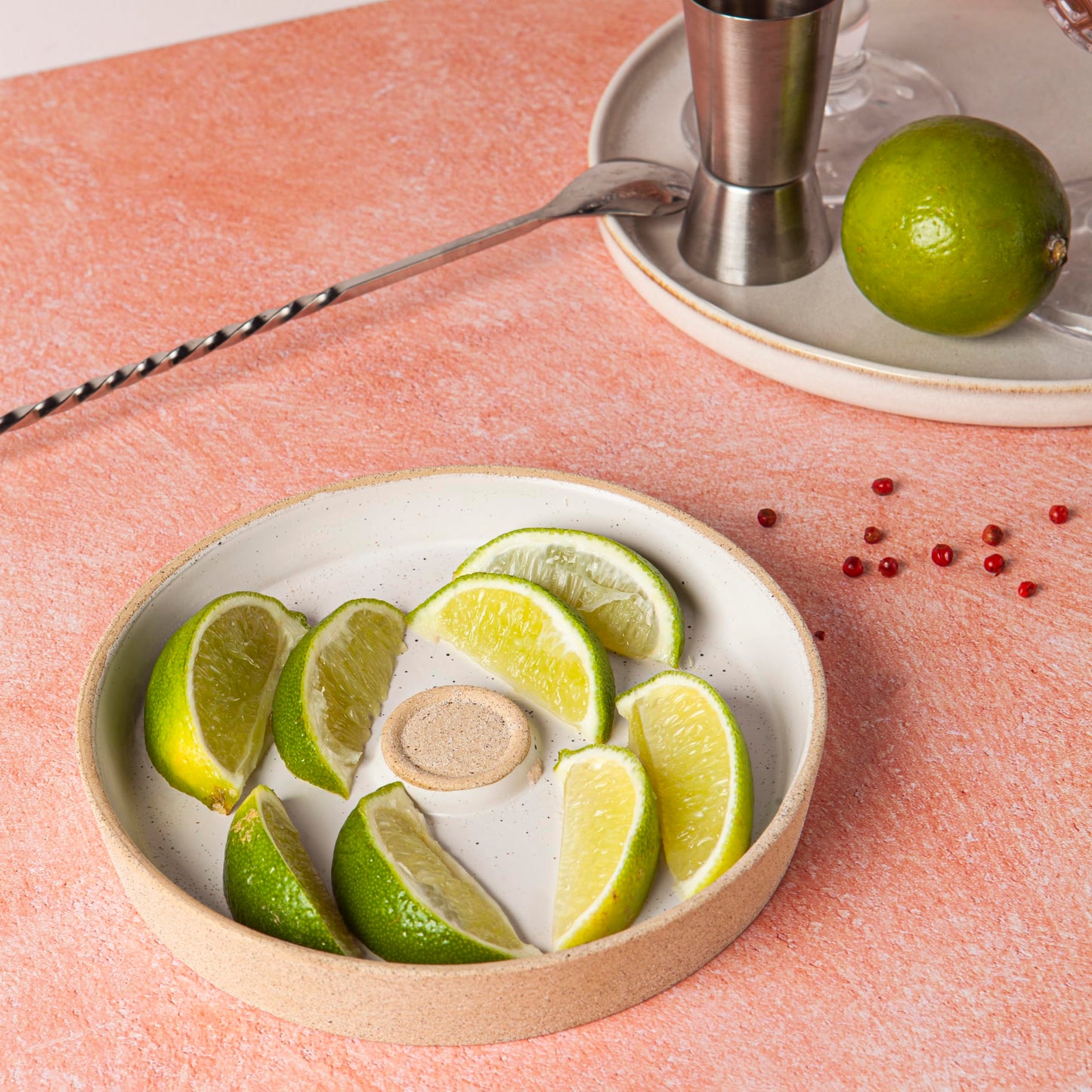 Ceramic Margarita Salt Rimmer with Lid - Cinco de Mayo Margarita Glass Rimmer - Home Bar Accessories for Tajin and Sugar - Rimmers for Drinks - Bartender Kit Tools - Professional Bar Decor