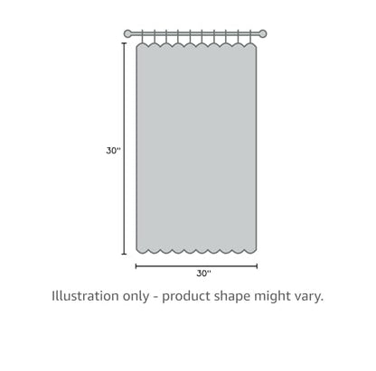 Pickluc Dark Grey Cafe Curtain - Half Window, 30 Inches Length, Rod Pocket, Small Kitchen Curtain, Blackout for Small Windows - 30" Wide x 30" Long, 2 Panels Set