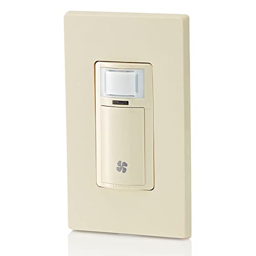 Leviton Humidity Sensor Switch for Bathroom Exhaust Fan, Automate Ventilation, Air Circulation, Moisture Control, ¼ HP, Single Pole, DHS05-1LW, White