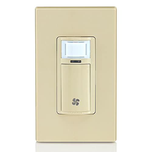 Leviton Humidity Sensor Switch for Bathroom Exhaust Fan, Automate Ventilation, Air Circulation, Moisture Control, ¼ HP, Single Pole, DHS05-1LW, White