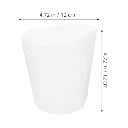 Yardenfun Transparent Nursery Pots 4.72 Inch Clear Plastic Flower Pot Liners for Indoor Outdoor Gardening 10 Pack Versatile Plant Containers for Succulent Orchid Cactus