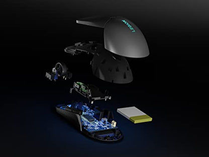 Lenovo Legion M410 Wireless RGB Gaming Mouse – 6 Button Palm Grip Mouse with 16,000 DPI, 53 Hour Rechargeable Battery, 2-Zone RGB Lighting, NVIDIA Reflex Compatible