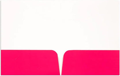 JAM PAPER Custom Printed Semi-Gloss Folders with Round Corner Pockets - Personalized Logo & Text - 10 pt C2S - Pink - 100/Pack