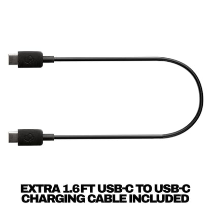 Skullcandy Hesh ANC Wireless Over-Ear Bluetooth Headphones with Extra USB-C Charging Cable, Active Noise Canceling, 22 Hrs Battery, Foldable Lightweight Design, Microphone iPhone Android - True Black