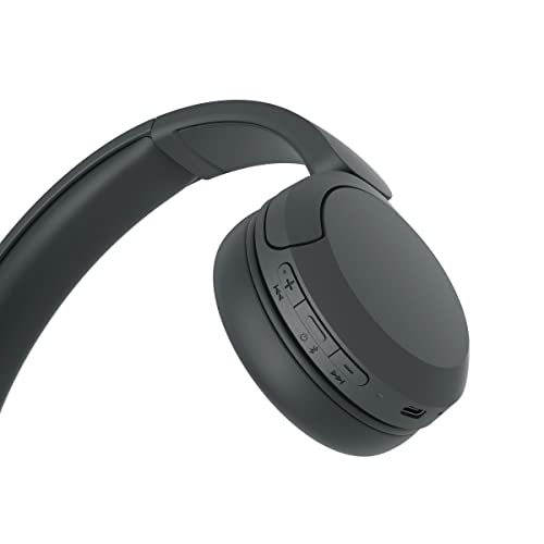Sony WH-CH520 Wireless Headphones Bluetooth On-Ear Headset with Microphone and up to 50 Hours Battery Life with Quick Charging, Black