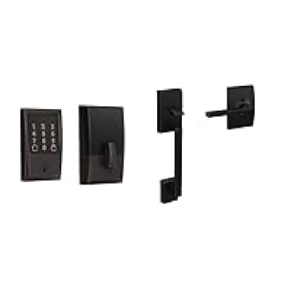 Schlage Encode Smart WiFi Deadbolt Lock for Front Door - Keyless Entry with App or Touchscreen - Works with Alexa, Hey Google, & Airbnb - Create Codes for Guests - Matte Black