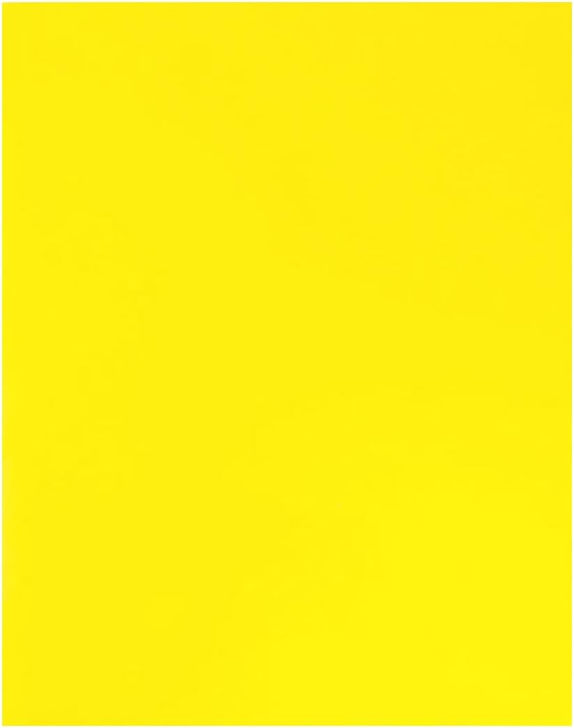 JAM PAPER Custom Printed Semi-Gloss Folders with Round Corner Pockets - Personalized Logo & Text - 12pt C1S - Yellow - 250/Pack