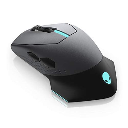 Alienware Wired/Wireless Gaming Mouse AW610M - 16000 DPI Optical Sensor, 350 Hour Rechargeable Battery, 7 Buttons, 3-ZONE 16.8m AlienFX RGB Lighting, Ergonomic - Dark Side of the Moon