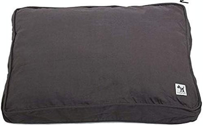 Molly Mutt Sheepy Wool Crate Mat - 100% Cotton Canvas Cover with Temperature-Regulating 100% Natural Wool-Filled Insert Dog Bed - Soft & Supportive Wool-Filled Bed - (30"x21"x2.5", Grey)