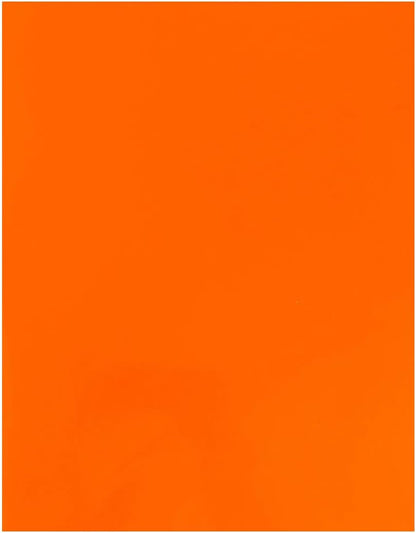 JAM PAPER Custom Printed Semi-Gloss Folders with Round Corner Pockets - Personalized Logo & Text - 10 pt C2S - Orange - 100/Pack