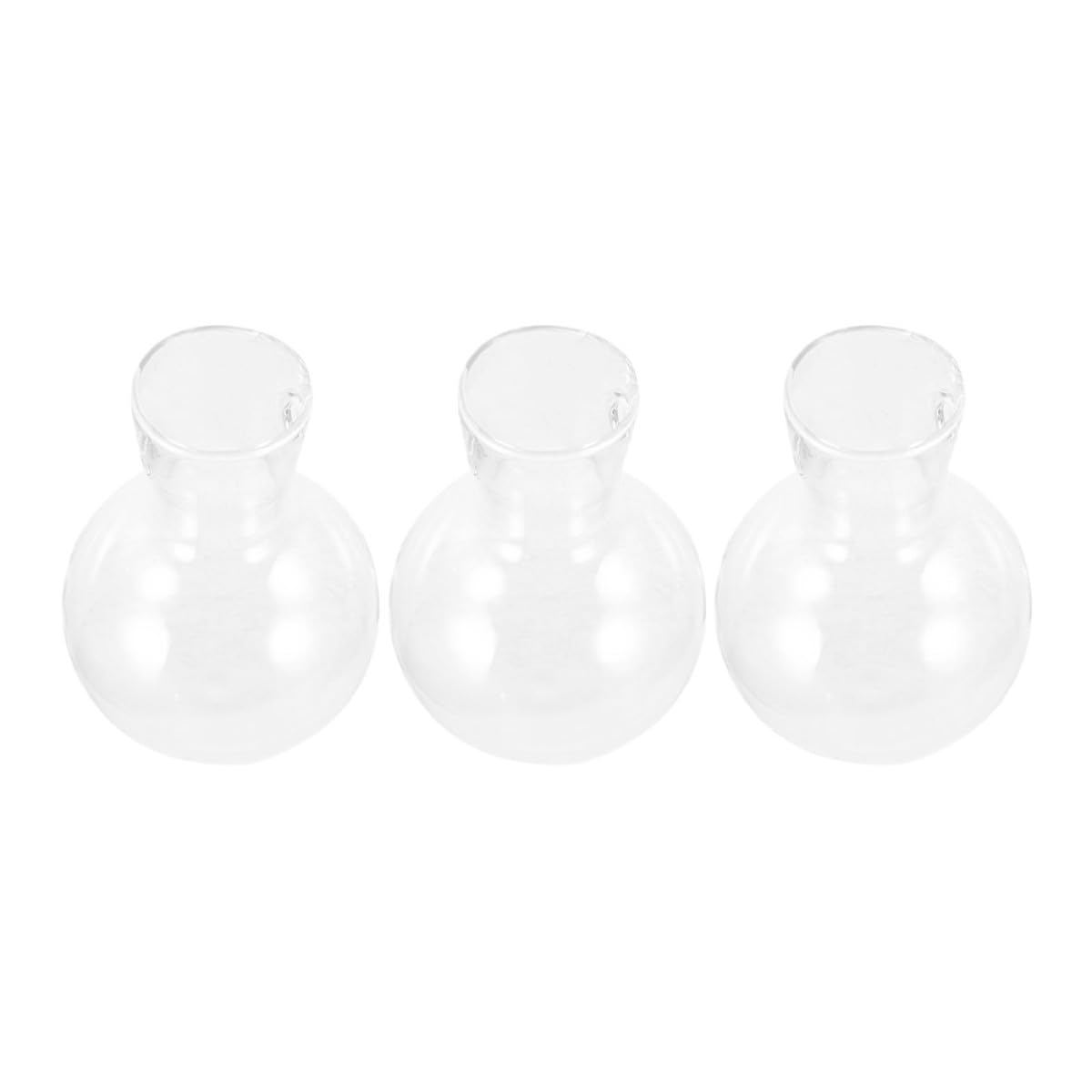 ARTIBETTER 3Pcs High Borosilicate Glass Hydroponic Vase with Holes on Wooden Stand, Desktop Glass Flower Planter for Plant Propagation and Terrarium Arrangement