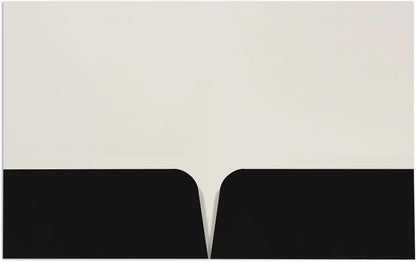 JAM PAPER Custom Printed Semi-Gloss Folders with Round Corner Pockets - Personalized Logo & Text - 12pt C1S - Black - 250/Pack