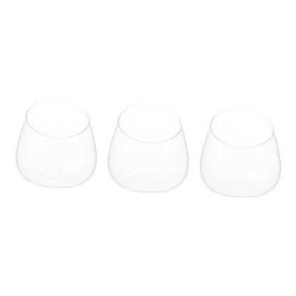 NUSITOU 3pcs Slant Cut Glass Ecological Bottles for Succulents Micro Landscape Terrarium Tabletop Decoration Glass Plant Ornaments for Home and Office