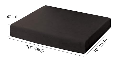 Essential Medical Supply Rehab 1 Foam Cushion - Extra Thick Seat Cushion for Office Chair, Wheelchair, and Car - Provides Additional Support and Pain Relief for Seniors - 18" x 16" x 4"