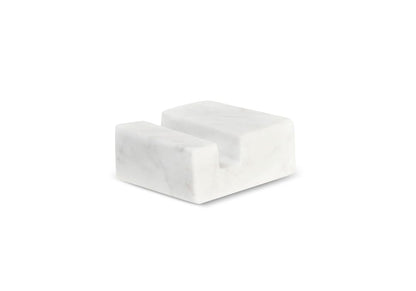 Craftsman Stoneworks Vertical Business Card Holder made from White Carrara Marble
