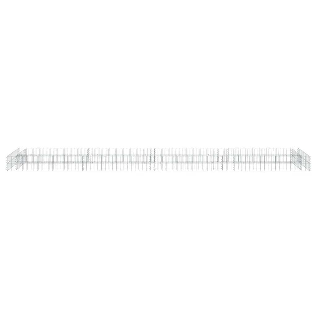Logeirevo Gabion Raised Bed, Galvanized Steel Gabion Cages Basket, Garden Outdoor Flower Box Planter, Plant Above Ground Garden Boxes, 157.5"x39.4"x7.9",-1241
