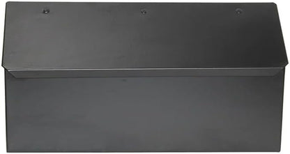NACH Black Long Wall Mount Mailbox, Rust Resistant Metal Mailbox, Mailboxes for Outside Wall Mount, Outdoor Mailboxes, 15x3.5x7.5 inch, MB-6999BLK