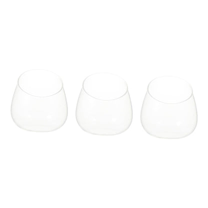 SECFOU 3pcs Slant Cut Micro Landscape Glass Bottles Ecological Terrarium Jar Plant Holder for Succulent Desktop Home Décor