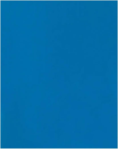 JAM PAPER Custom Printed Semi-Gloss Folders with Round Corner Pockets - Personalized Logo & Text - 12pt C1S - Blue - 250/Pack