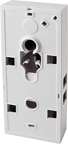 Newhouse Hardware MCHBV Wireless Mechanical Two-Note Chime and Door Button with Built-in Viewer, One Size, White/Brass