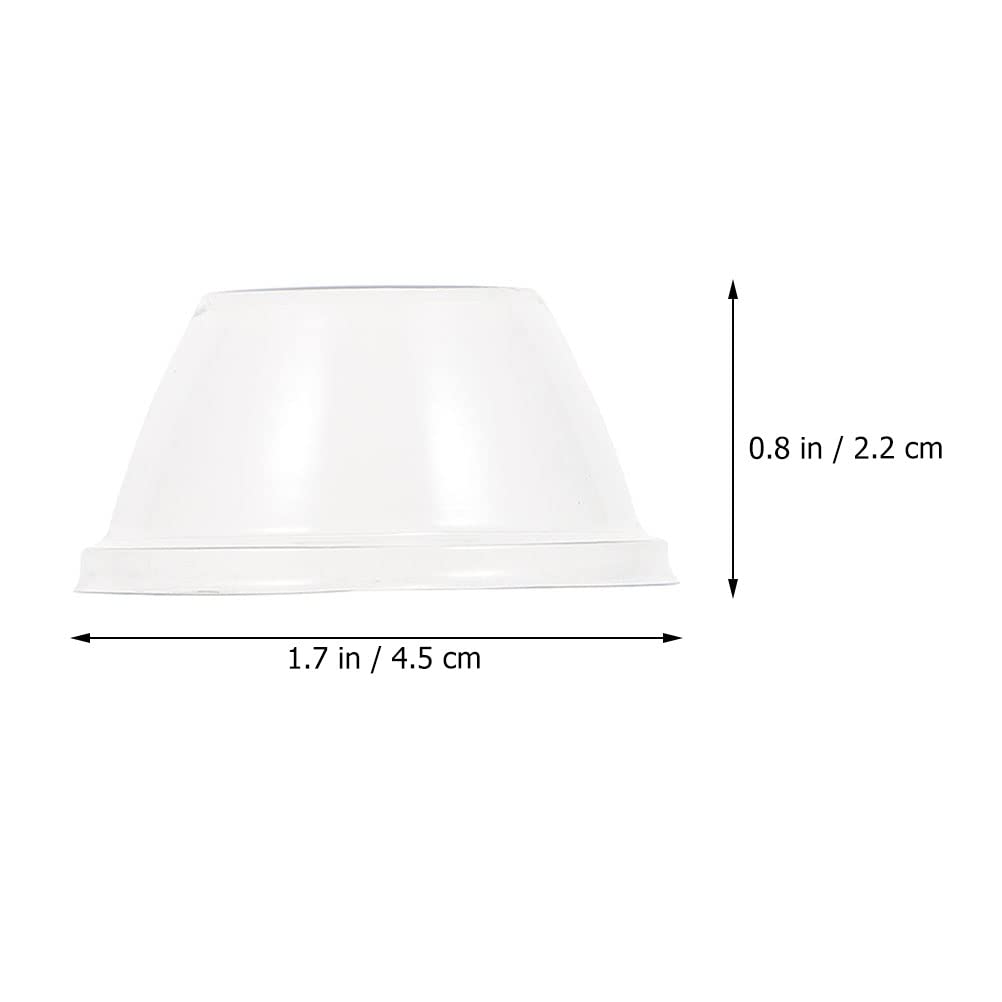 POPETPOP 100 Pcs Plastic Dome Lids - 1.57 Inch Inner Diameter Transparent Hydroponic Plant Caps, Hydroponics Pod Hole Cover for Seedling Clone & Plant Sprouting