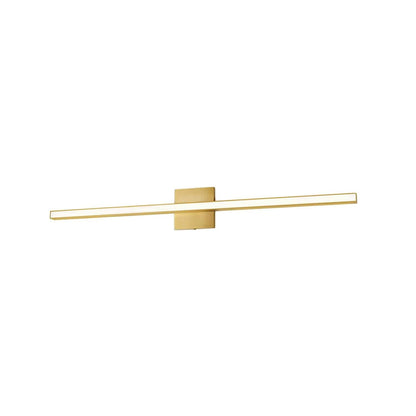 Dainolite Vanity Light, 24W Dimmable LED Wall Sconce, Aged Brass, Frosted Acrylic Diffuser, Model ARL-3624LEDW-AGB
