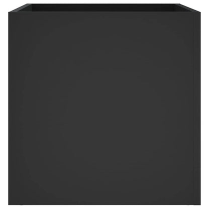 Zeehear Square Black Planter Box, 15.7x15.7x15.7 Inch Engineered Wood Plant Pot for Indoor Flowers & Home Decor