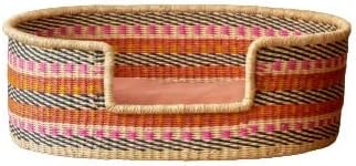 Woven Dog Bed Basket–Gifts for Dogs–Small to XXL Dog Bed–Large Bed for Large Dogs–Elegance and Decorative Bed for Your Dog–Comfortable Dog Bed–Small Dog Bed (Star, Small)