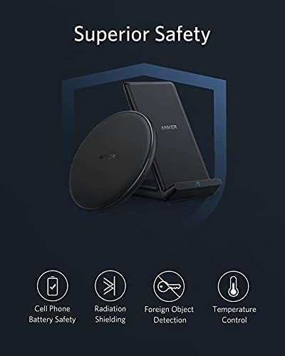 Anker Wireless Chargers Bundle, PowerWave Pad & Stand Upgraded, Qi-Certified, Fast Charging iPhone 14/14Pro/14 Plus/14 Pro Max, 13/13 Mini/13 Pro/13 Pro Max, SE, Galaxy S20, Note10 (No AC Adapter)