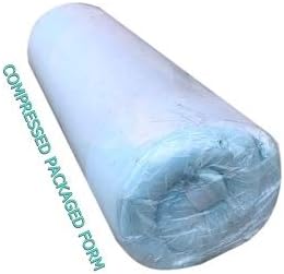 High Density Solid Blue Cooling Gel Infused Memory Foam Pad Dog Pet Bed + Internal Waterproof Cover (55x37x4 Inches)