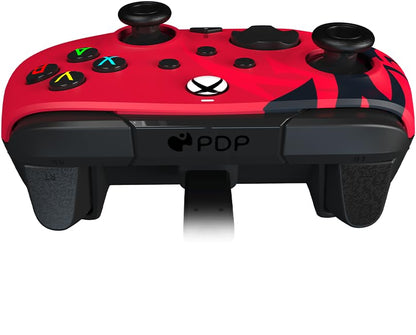 PDP Gaming Xbox Series X|S Red Bundle: REMATCH Wired Gamepad Controller & AIRLITE Wired Headset with Mic, Licensed Xbox One Gamepad, Customizable Joysticks/Triggers in App, Windows PC, Red and Black