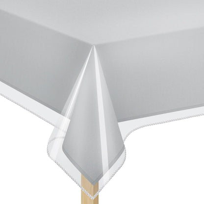 Elaine Karen Clear Plastic Table Cover Protector 100% Waterproof Table Protector Crystal Clear Plastic Tablecloth Cover for Dining Table Heavy Duty Vinyl, 60" x 90" Rectangle